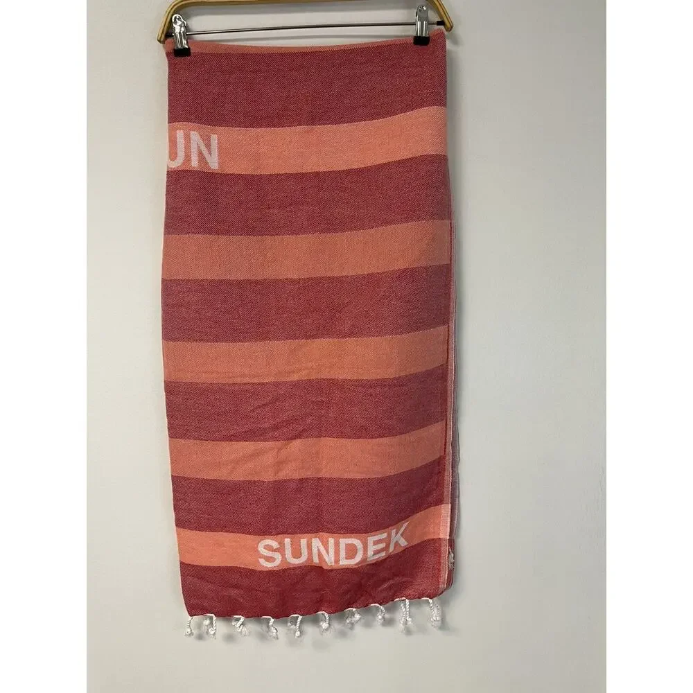 My Hamam Turkish Towel Cotton Bath Beach Hammam Peshtemal Sauna Long Red N116